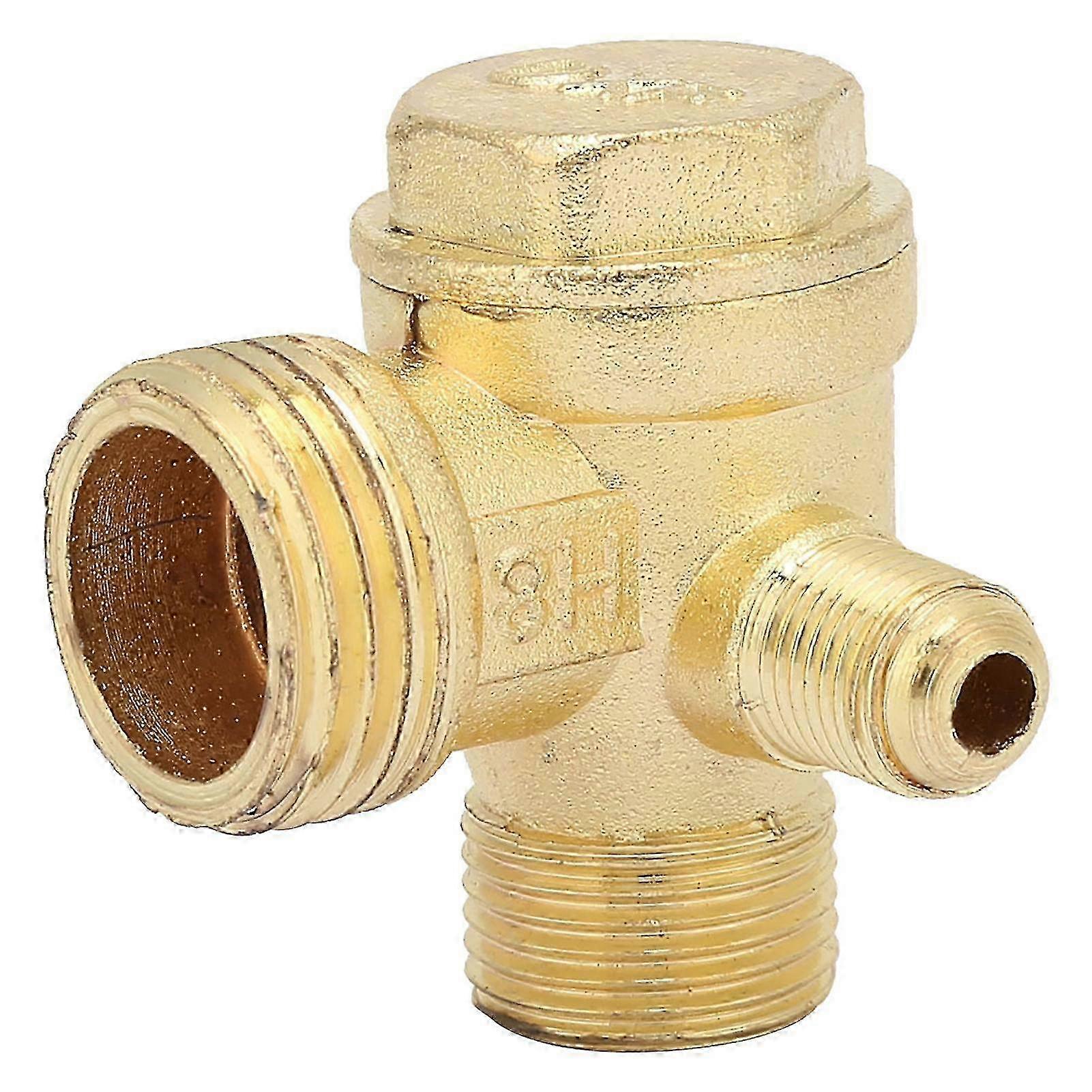 Air Compressor Check Valve 3-Port Brass Non-Return Valve with Male Threads