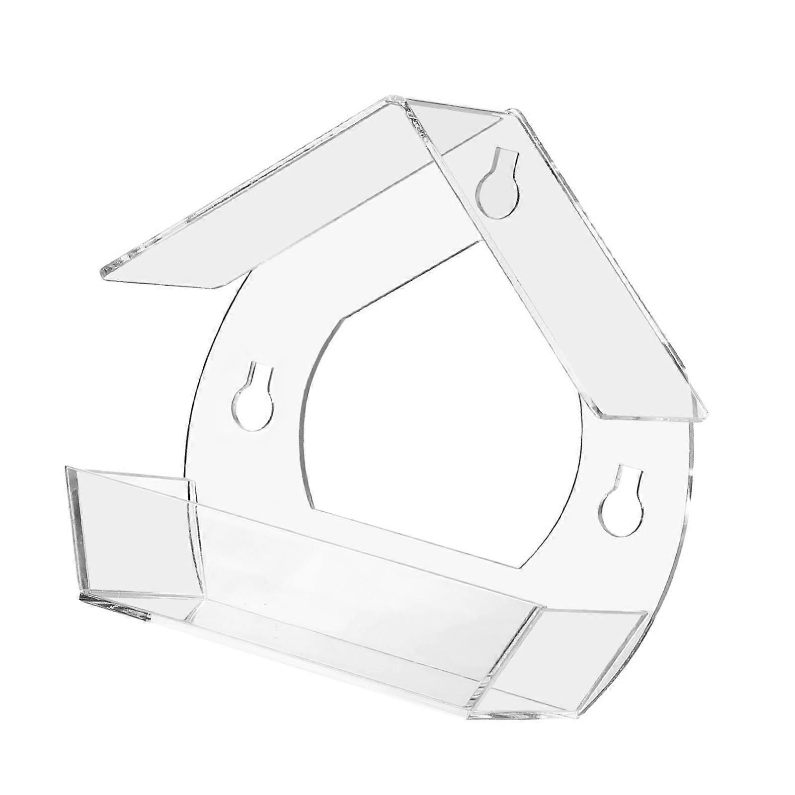 Clear Bird Cage Feeder With Panoramic Observation Window Mounted Bird Feeder Cage For Easy Installation Home Office Use Multicolor