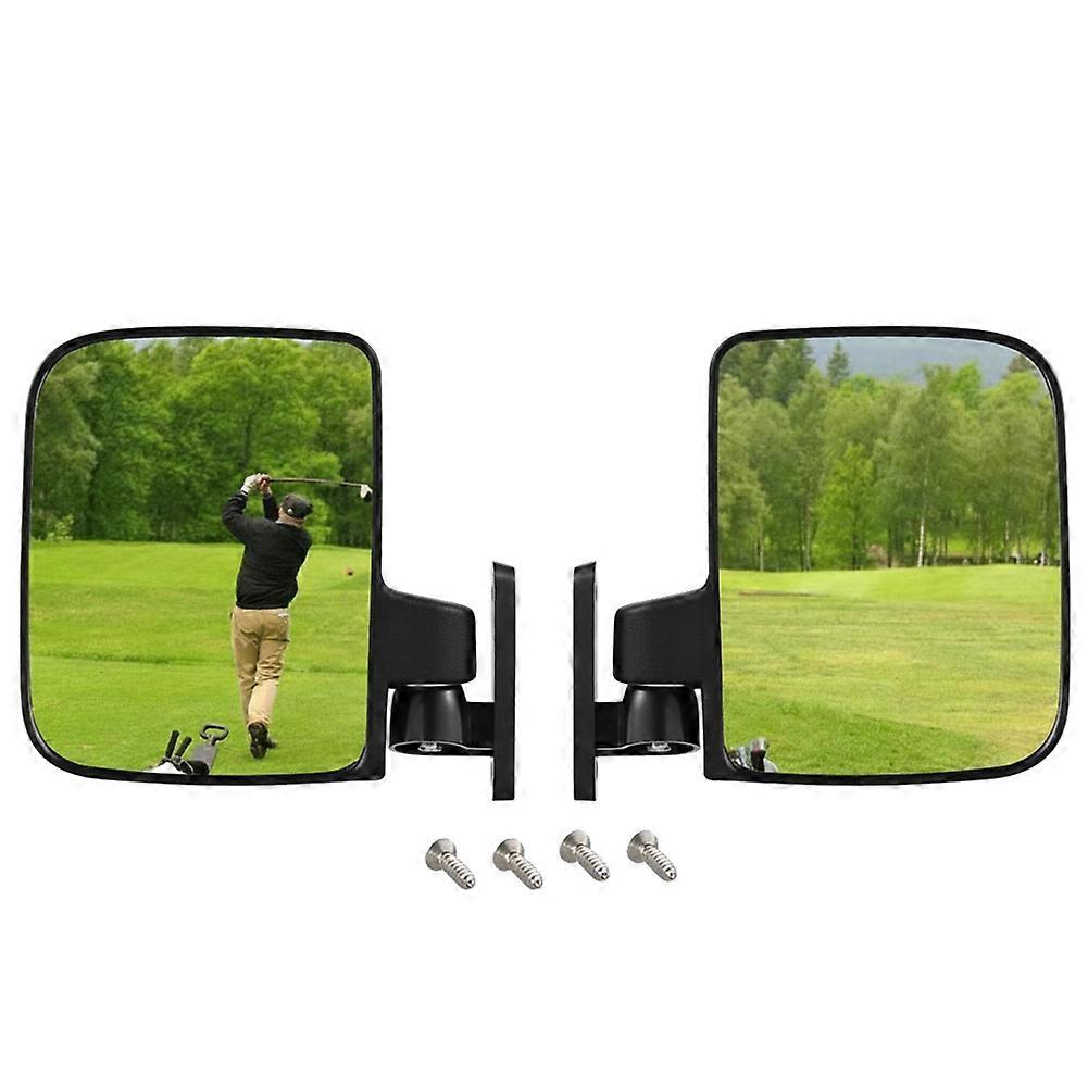 2PCS Golf Carts Mirrors Folding Professional Installation Universal Side Rear View Mirrors Golf Carts Side Mirror