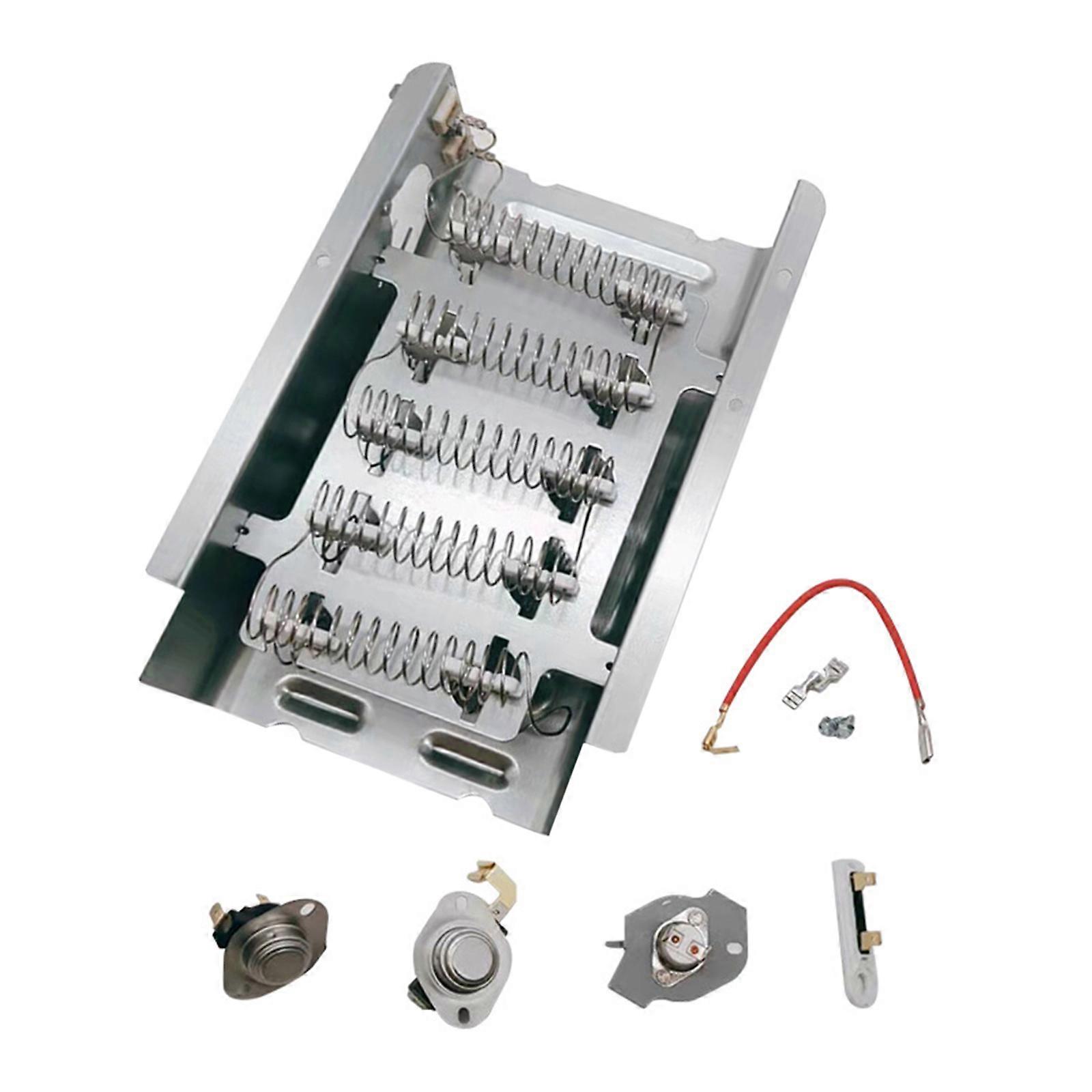 Dryer Heating Component Set with Temperature Control Dryer Heating Plate Adjustable Temperature Dryer Parts Iron Texture Multicolor