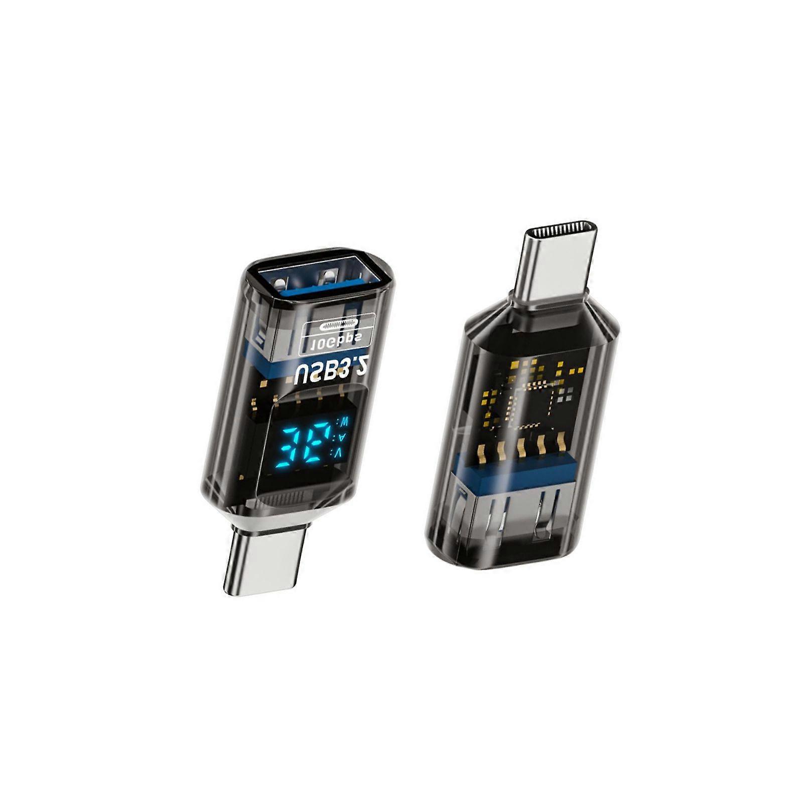 USB C To USB3.2 Adapter 10Gbps Fast Data Sync,USB to USB C Adapter 36W Charging Compatible for Tablets Smartphone  light black