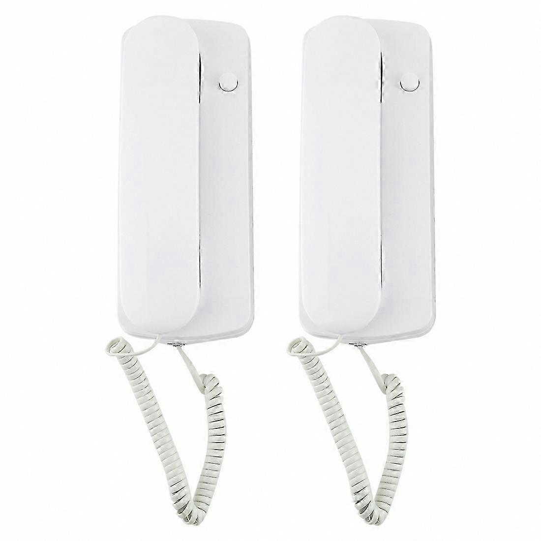 White Two-Way HD Wired Door Intercom Phone System for Home and Office Use