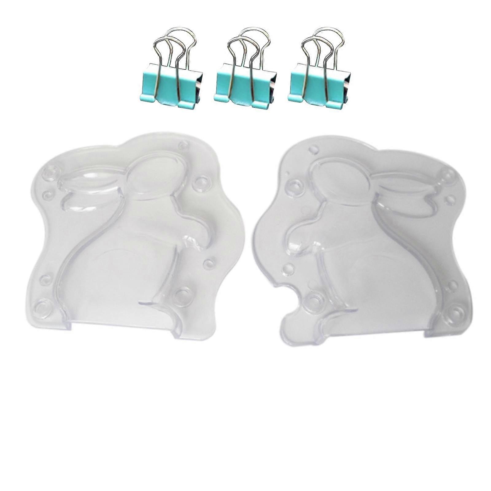 Easter Festival Cookie Mold 3D Three Easter With Rabbit Pattern Chocolate