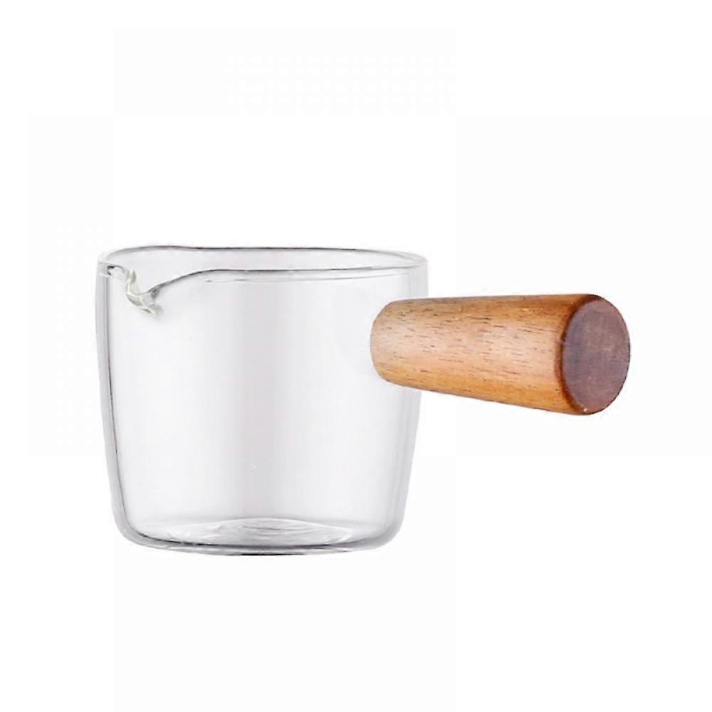 Small Non-Stick Sauce Pan with Glass Lid & Wooden Handle, Compatible with Induction, Perfect for Milk, Butter, Small Liquid Portions