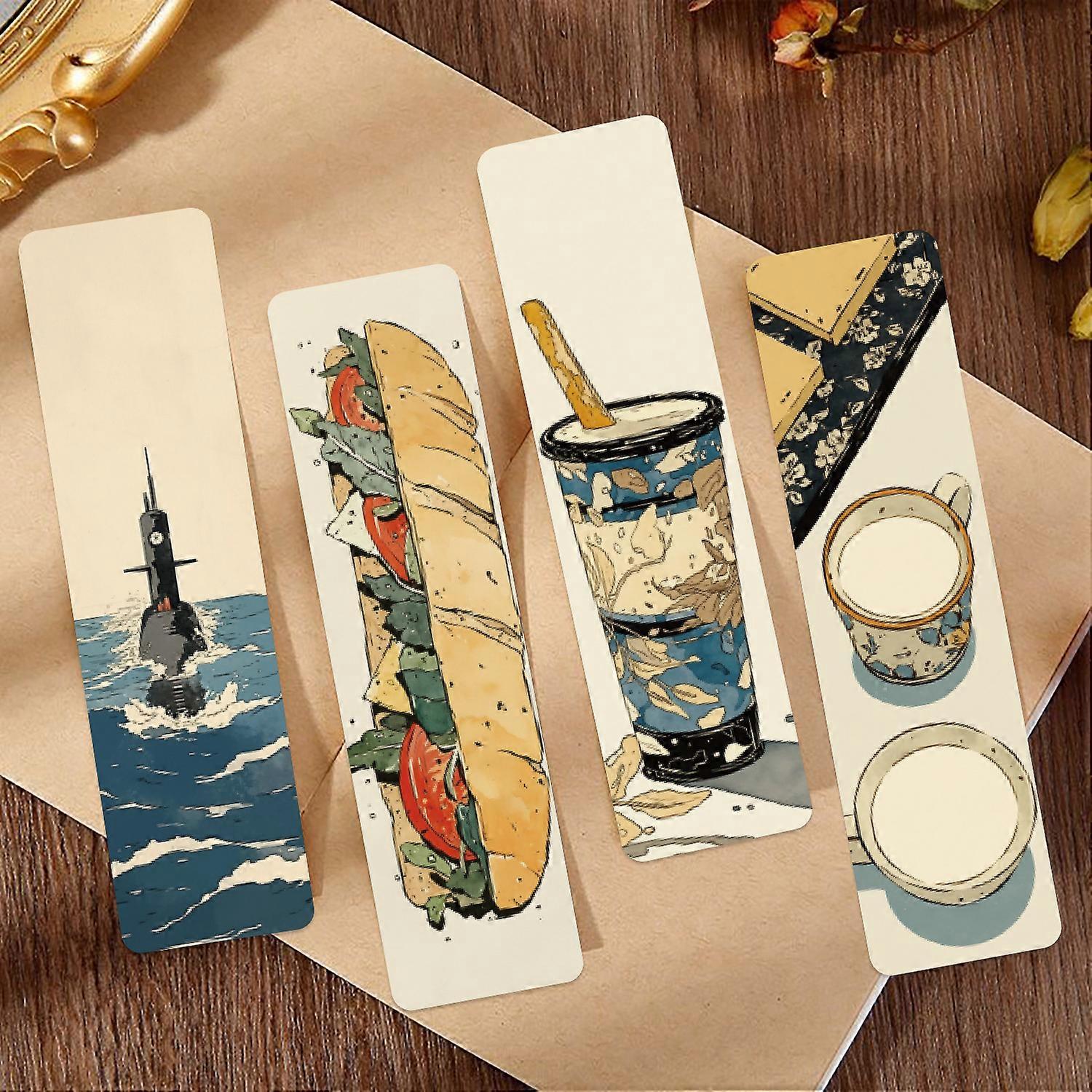 30 Cartoon Japanese Retro Series Simple Journaling Artistic Creative Materials for DIY Reading Paper Bookmarks