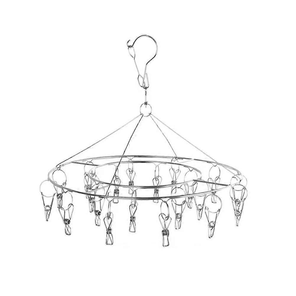 Steel Sock Rack Rust-Resistant Wall Mounted Drying Holder With Hooks For Clothes Towels Space Saving Wind-Resistant Design