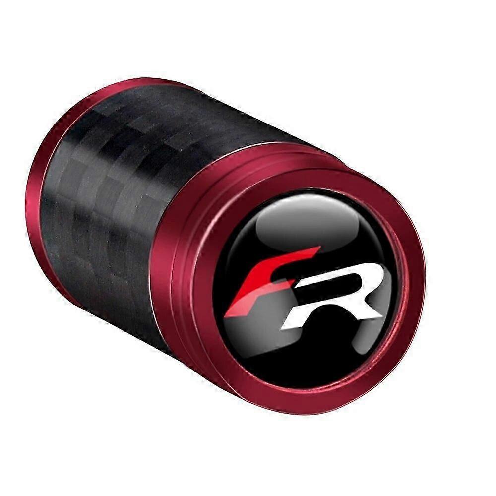 4Pcs Carbon Fiber Air Caps for Seat FR Racing Wheel Valve Stem Accessories