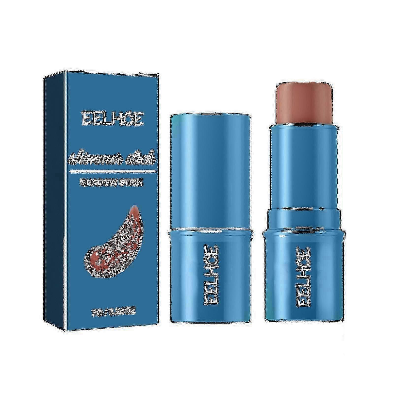 w Multifonctionnel High-gloss Shadow Blush Stick Three-dimensiona