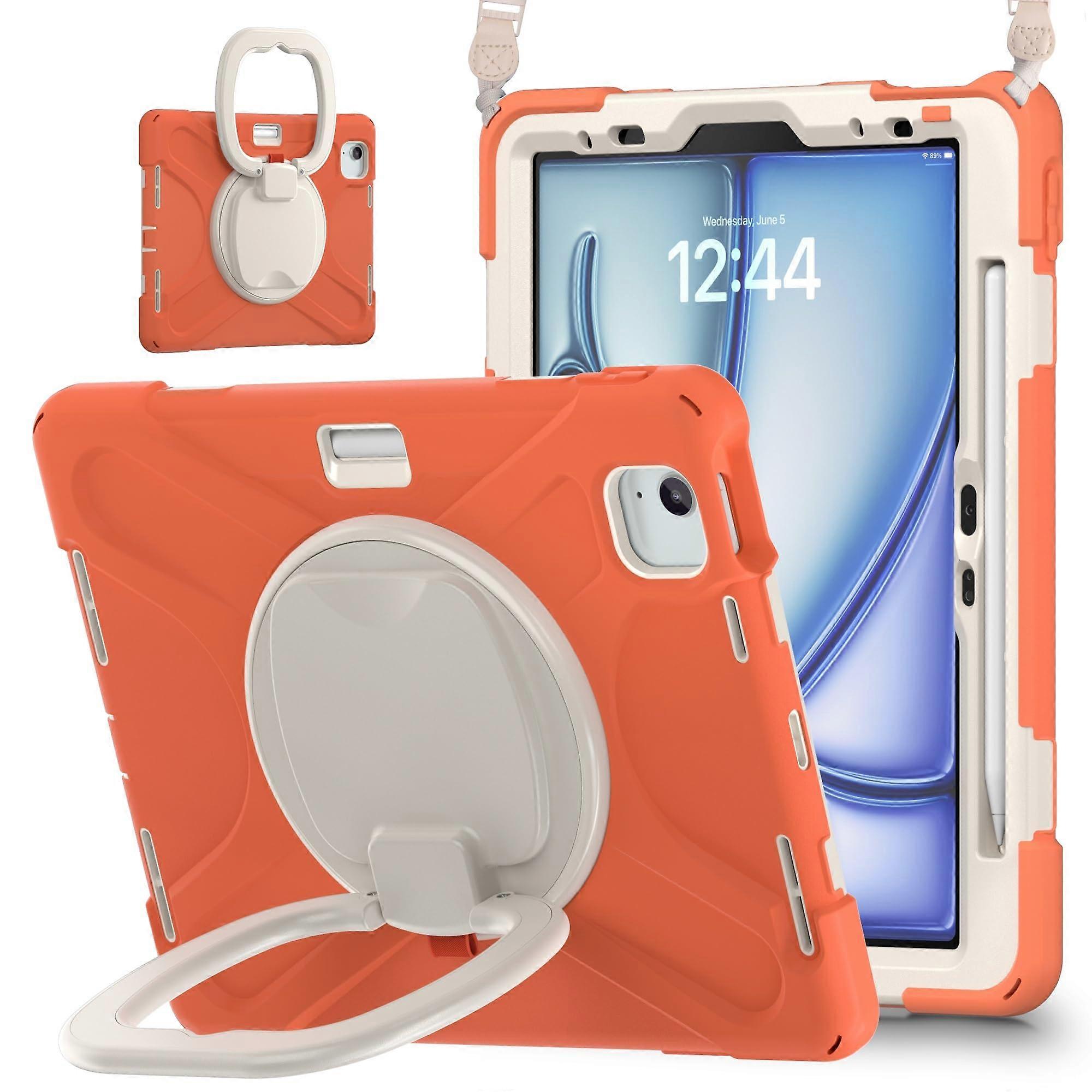 Rugged Shockproof Case with 360° Stand, Hand & Shoulder Strap, Orange for iPad Pro 11/Air 4/5 Ref: 9173