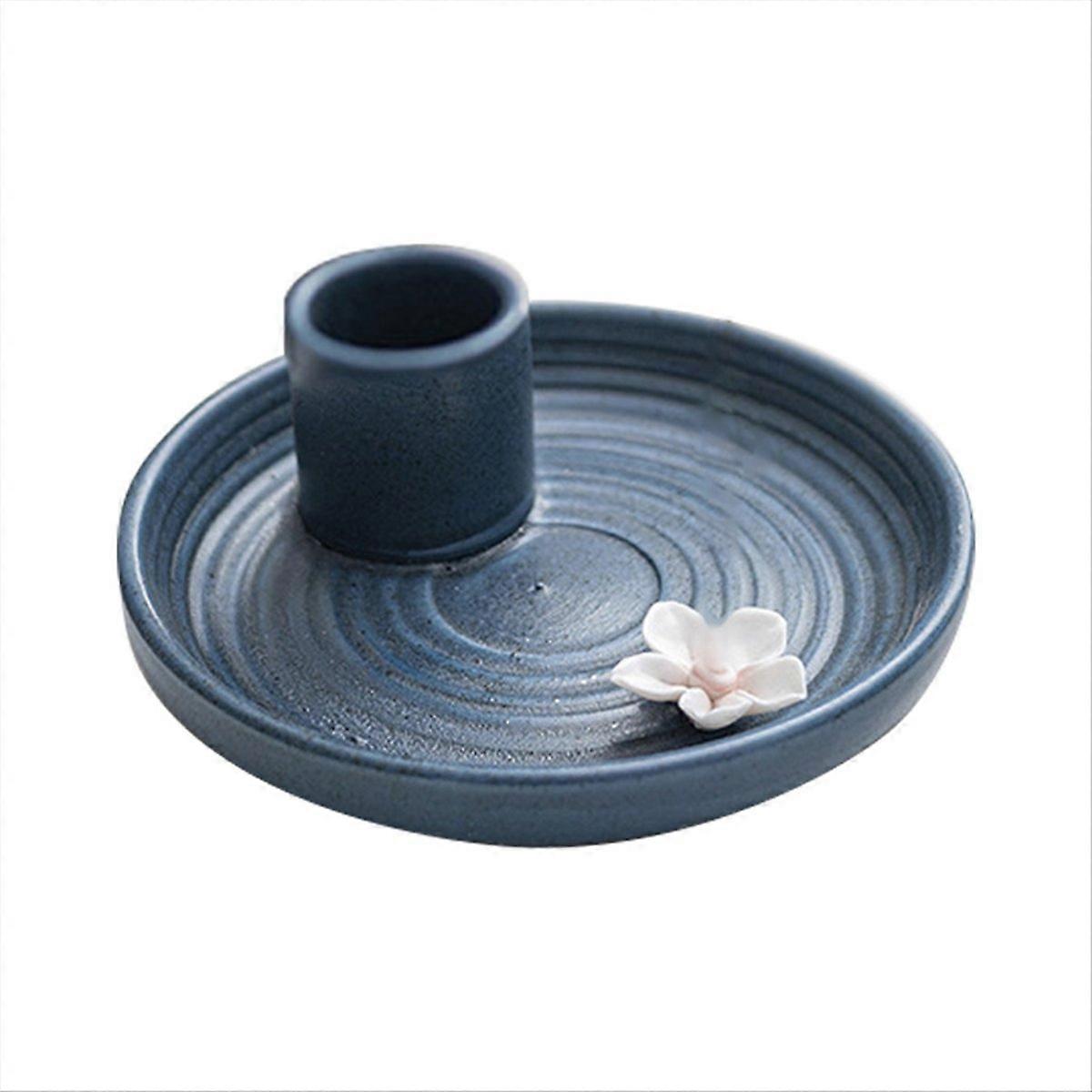 Blue Icense Holder,Ceramic Incense Holder,Scent Wood Stand