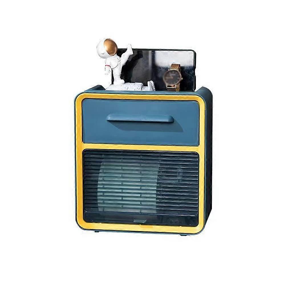 Wall Mounted Toilet Paper Holder with Punch Installation, Color Contrast Tissue Box Drawer for Bathroom Storage