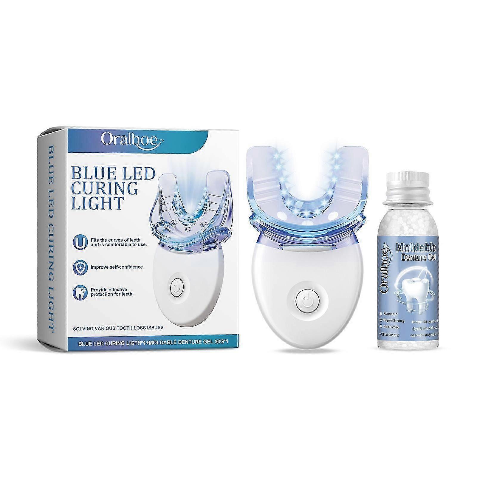 Quick Dental Repair Kit with LED Curing Lamp  Easy, Safe Teeth Whitening & Smile Restoration
