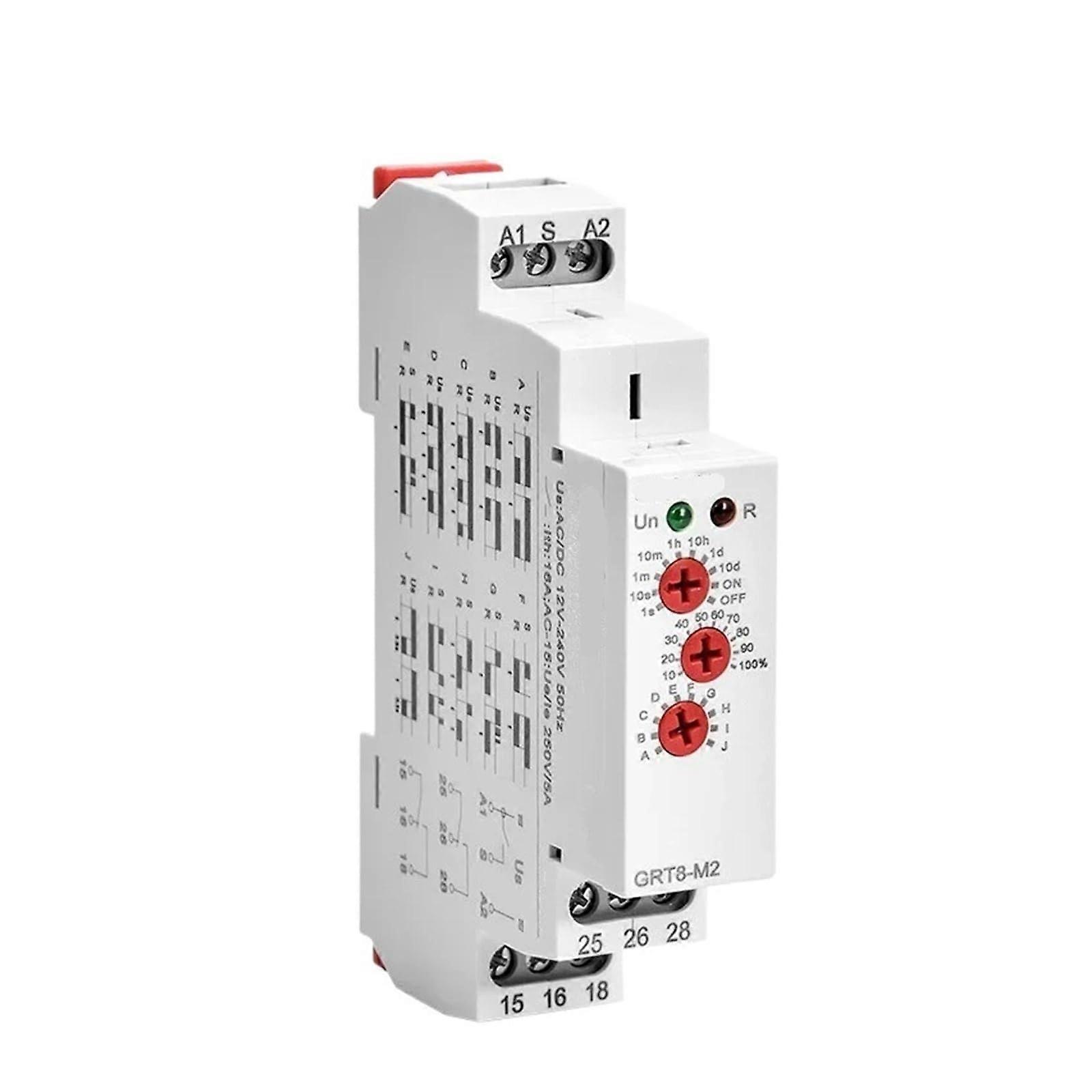 Industrial Relay with Adjustable Multifunction Timer 12V 24V 220V for Heavy Duty Equipment