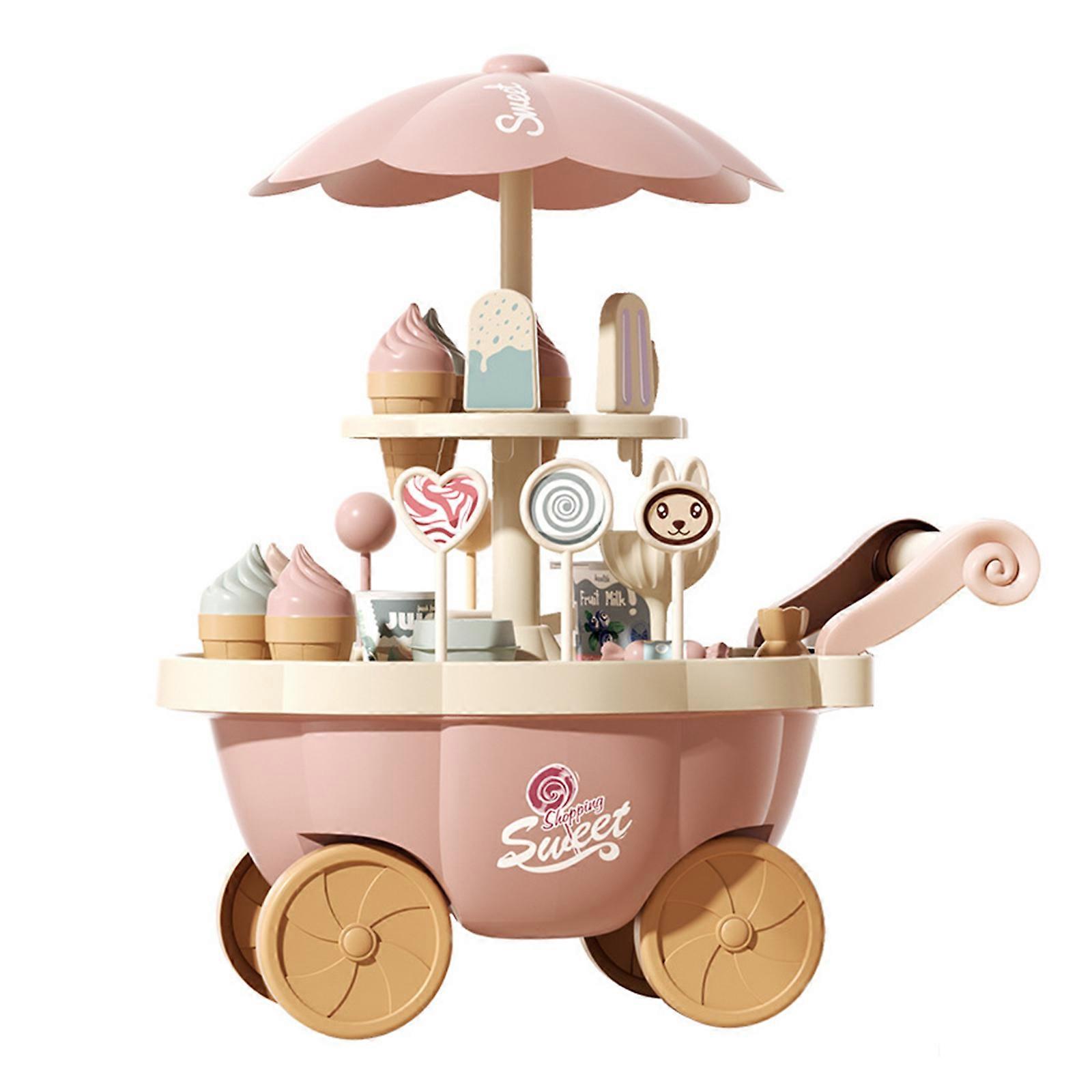 Interactive Educational Toy Cart Featuring Candy Theme for Toddlers Social Skills Enhancement Multicolor