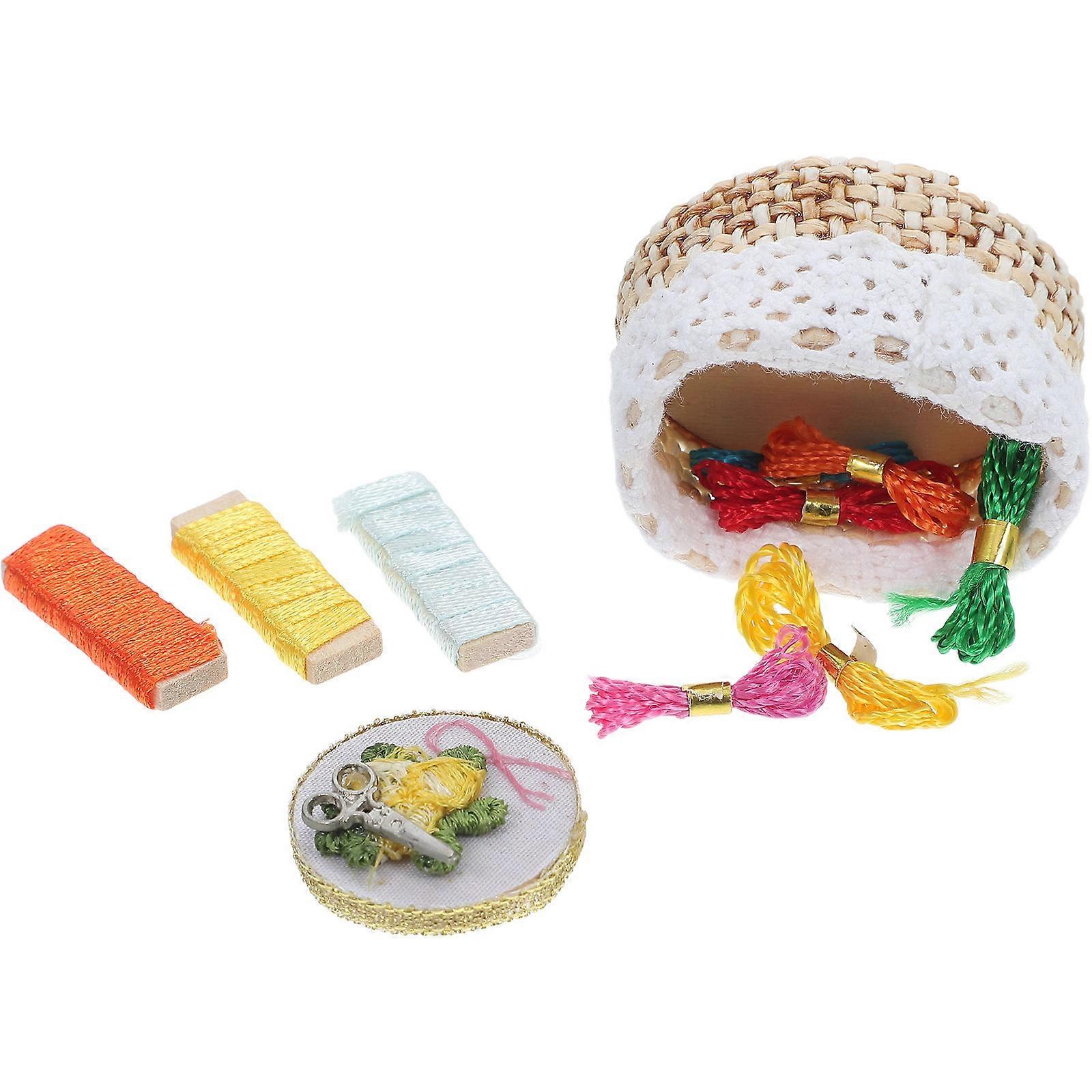 Mini Embroidery Tool Basket for Decor with Compact Design 1Set