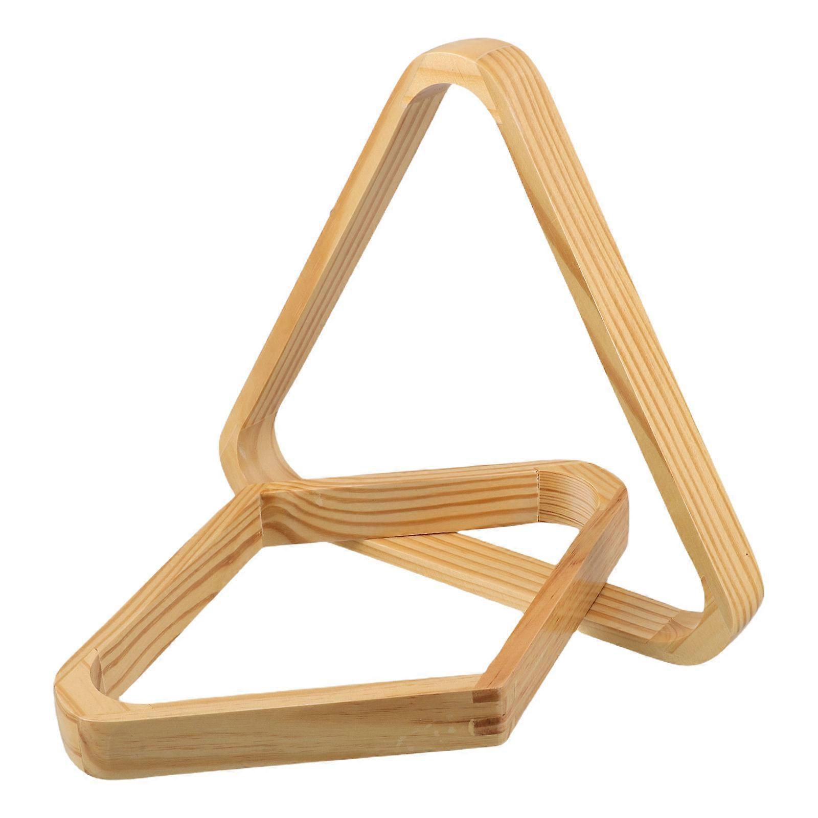 Billiards Rack Solid Wood Triangle for and Nine Ball 2Pcs