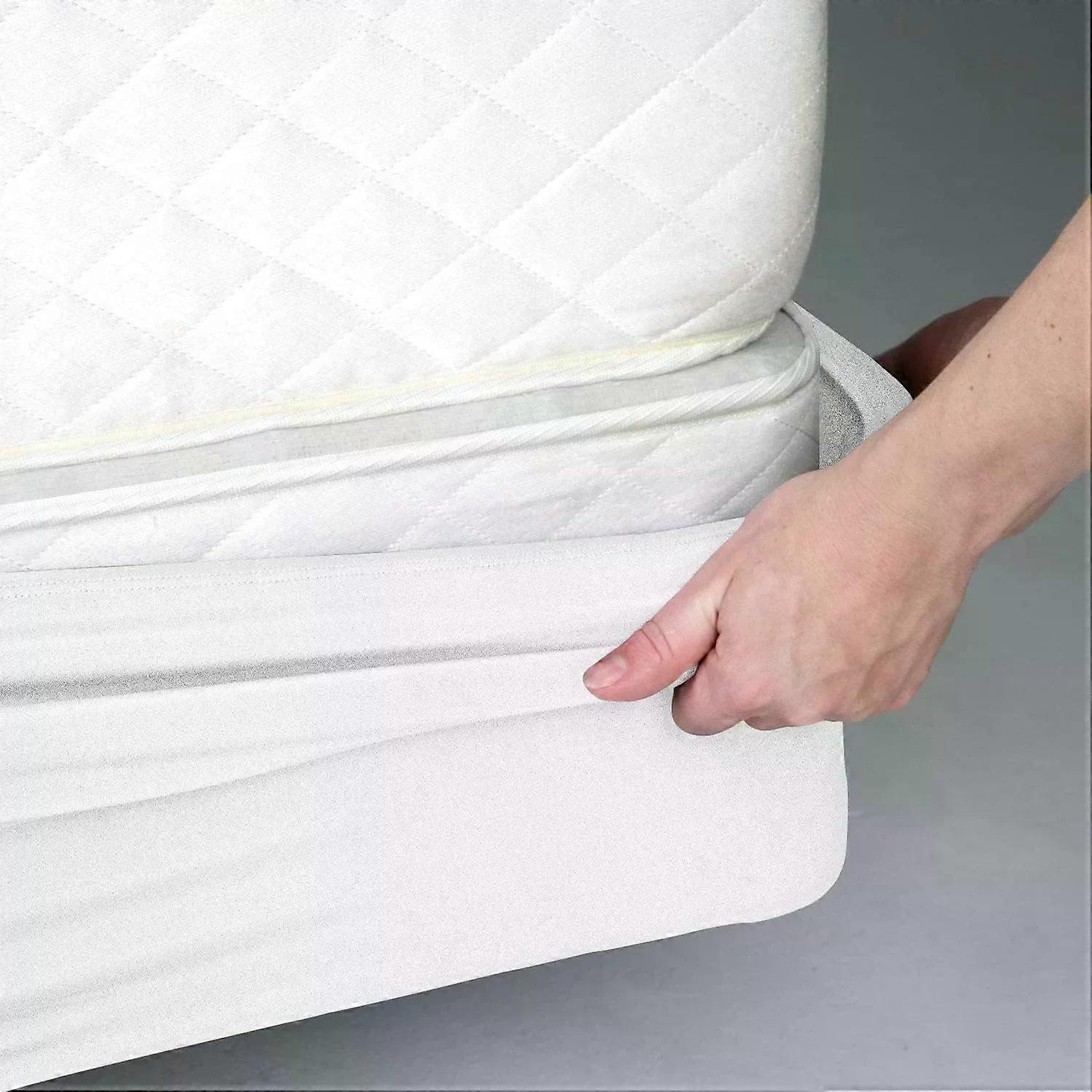 2025 Newest High Elasticity Solid Color New Elastic Bed Box Cover with Four Sides Bed Wrap Box Spring Cover 침대 둘레 침대 상자 덮개