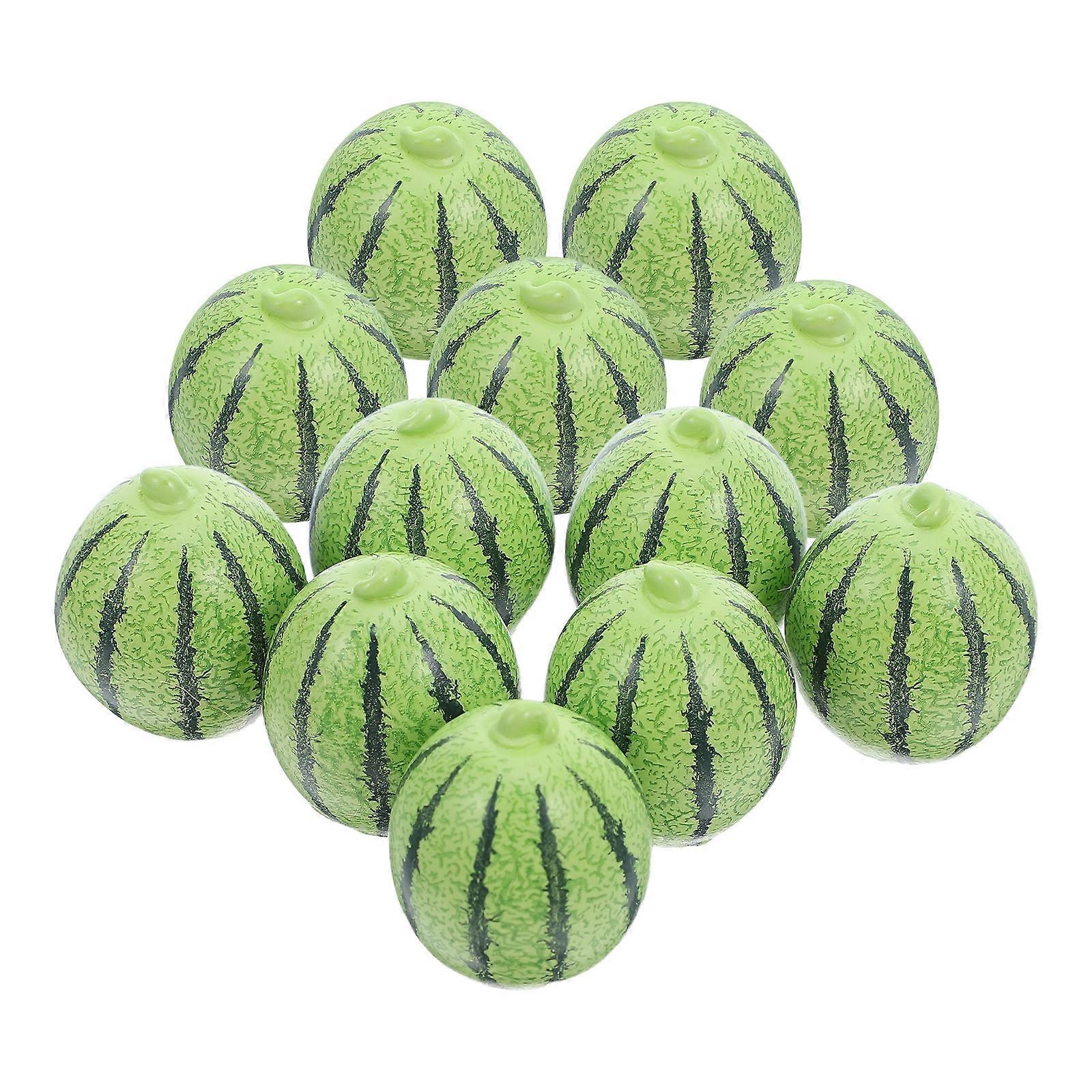 Mini Artificial Watermelons Fake Watermelon Decoration 12Pcs Set
