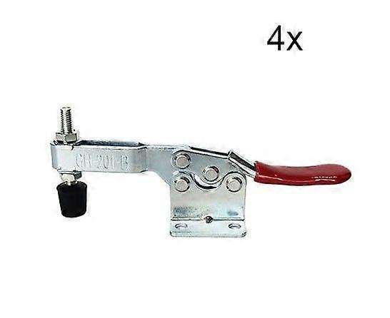Set of 4 vertical clamping toggle clamps with horizontal base