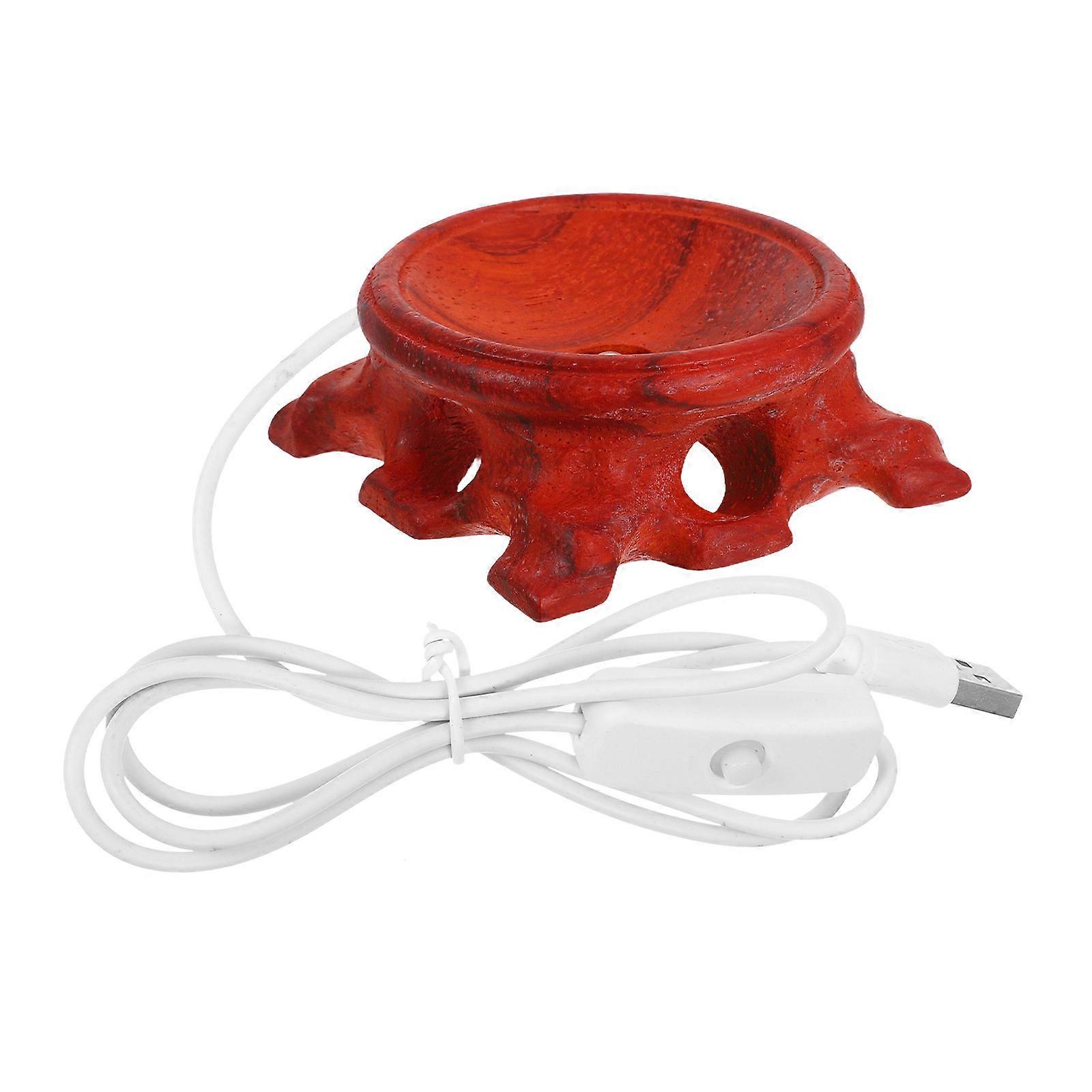 Round Wooden LED Light Base for Crystal Display 2Pcs with Warm Glow