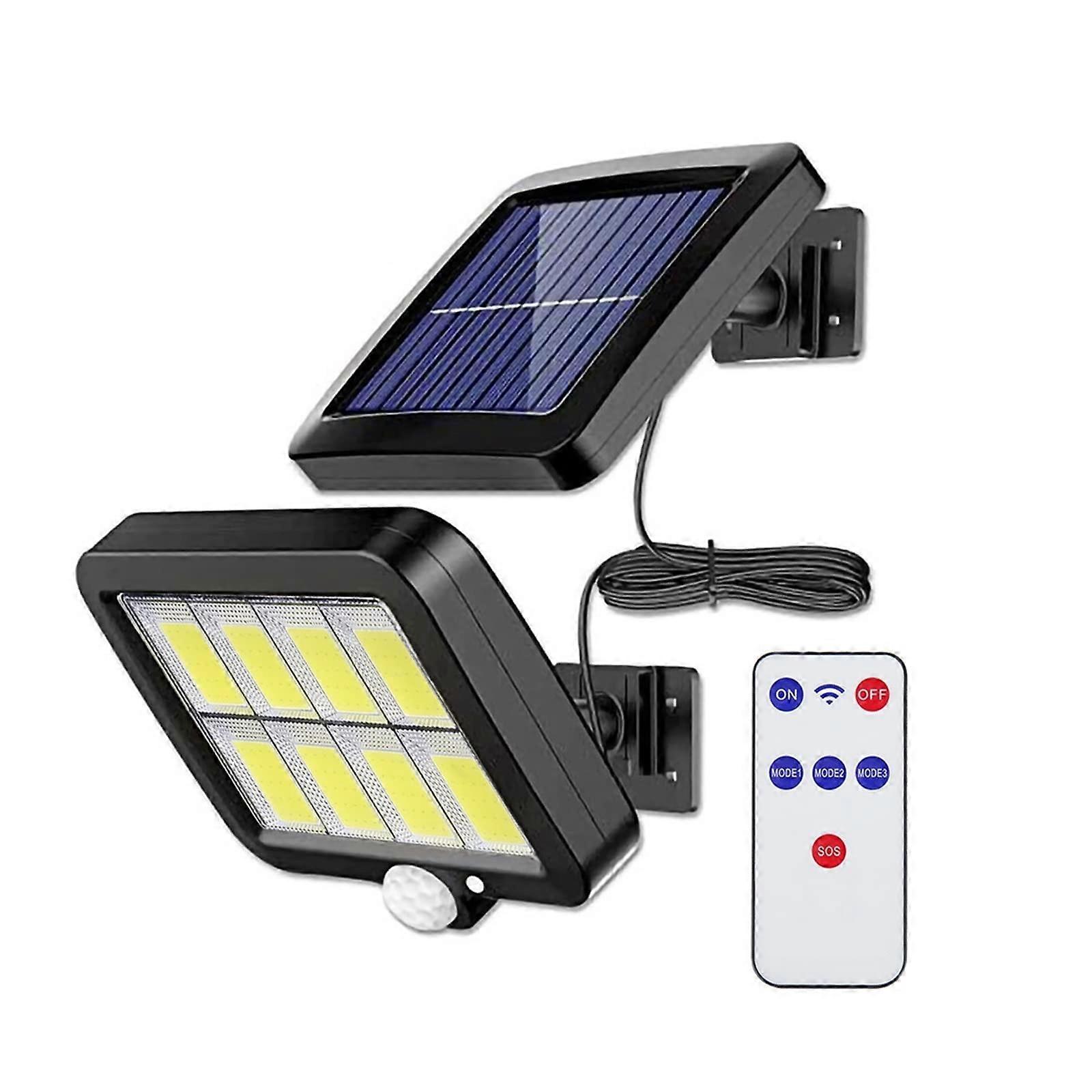 Outdoor Solar Lights 120/160 COB Solar Powered Wall Light With PIR Motion Sensor 3 Mode Waterproof Security Light