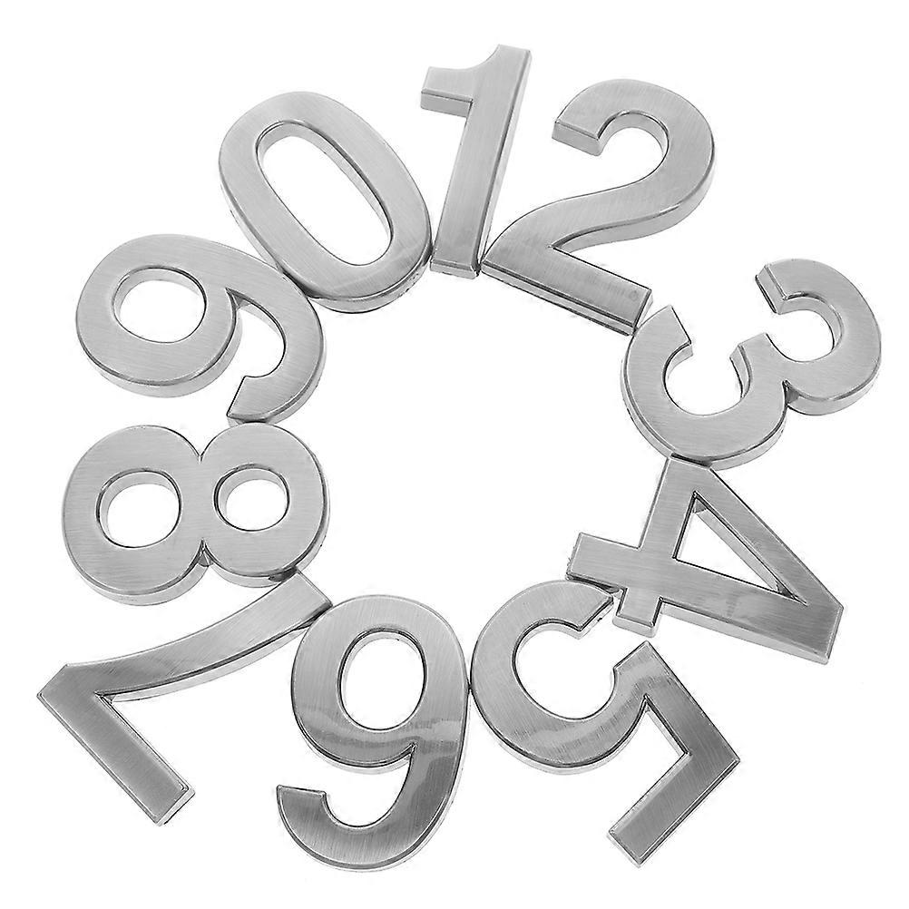Grey Address Numbers for Mailbox with 10Pcs Self-Adhesive 3D Design