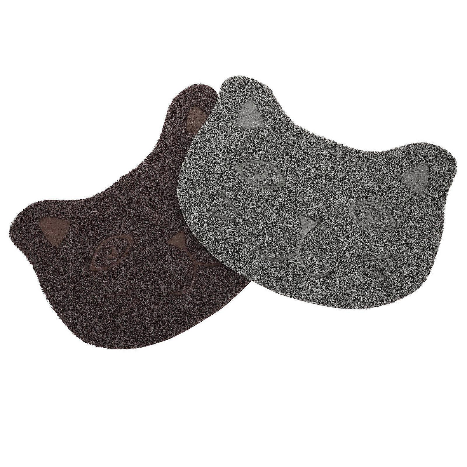PVC Pet Mats Cat Litter Mat for Pet Use 2Pcs Thick Portable Mats