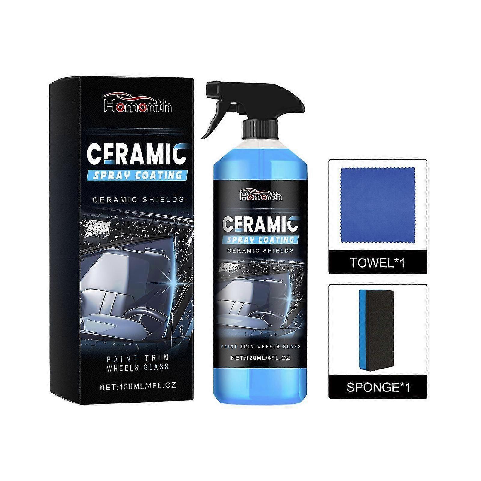Ceramic Windshield Coating - Clear, UV Protect, Stain & Oil Remover for Safer Driving