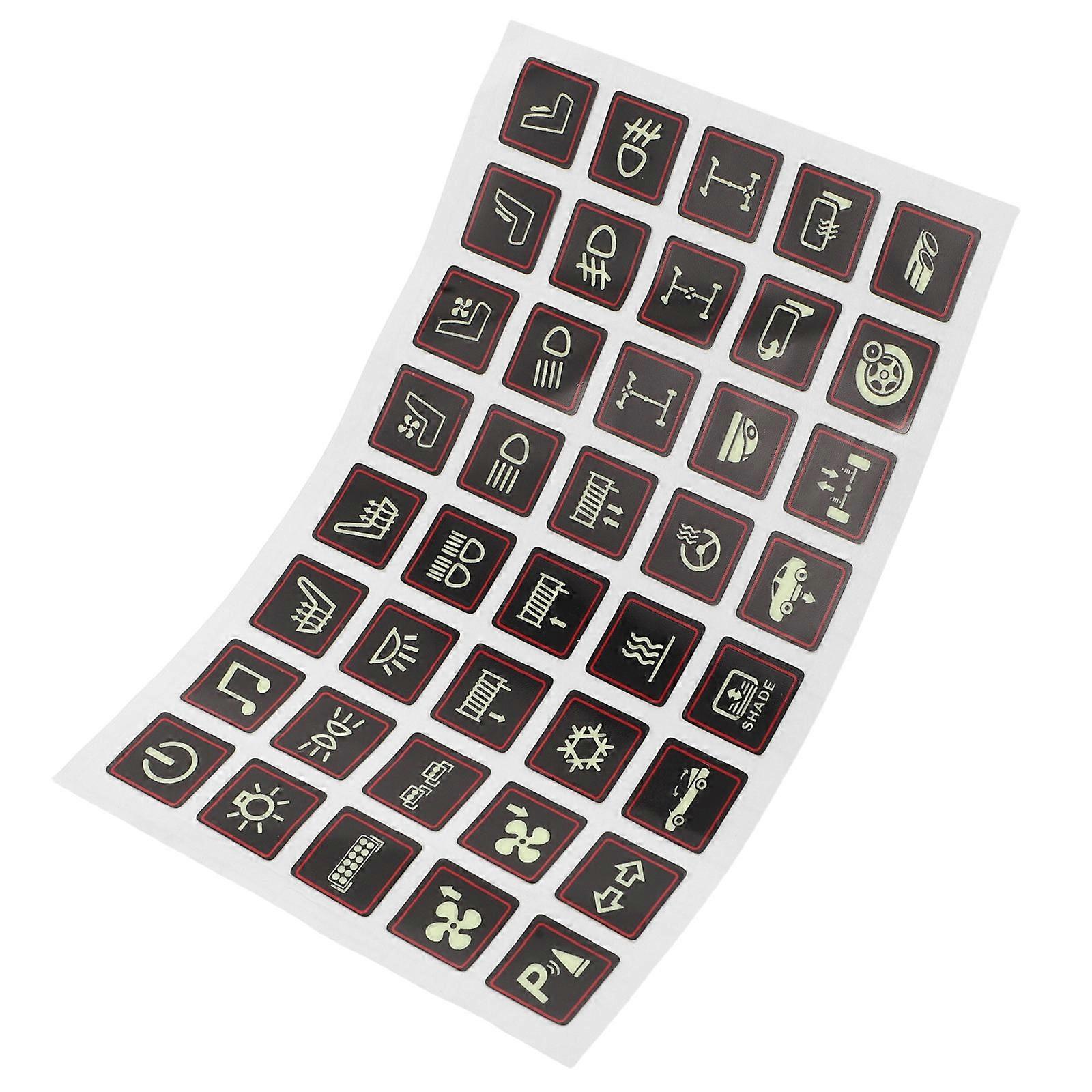 Automotive Car Switch Panel Sticker for Glow-in-The-Dark Application