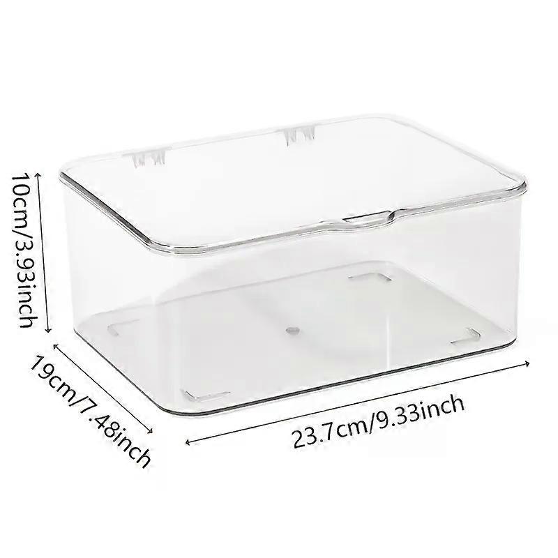 Acrylic Clear Storage Organizer Box Clamshell Design for Home Office Essentials with Multi-Purpose Stationery Organizers Storage