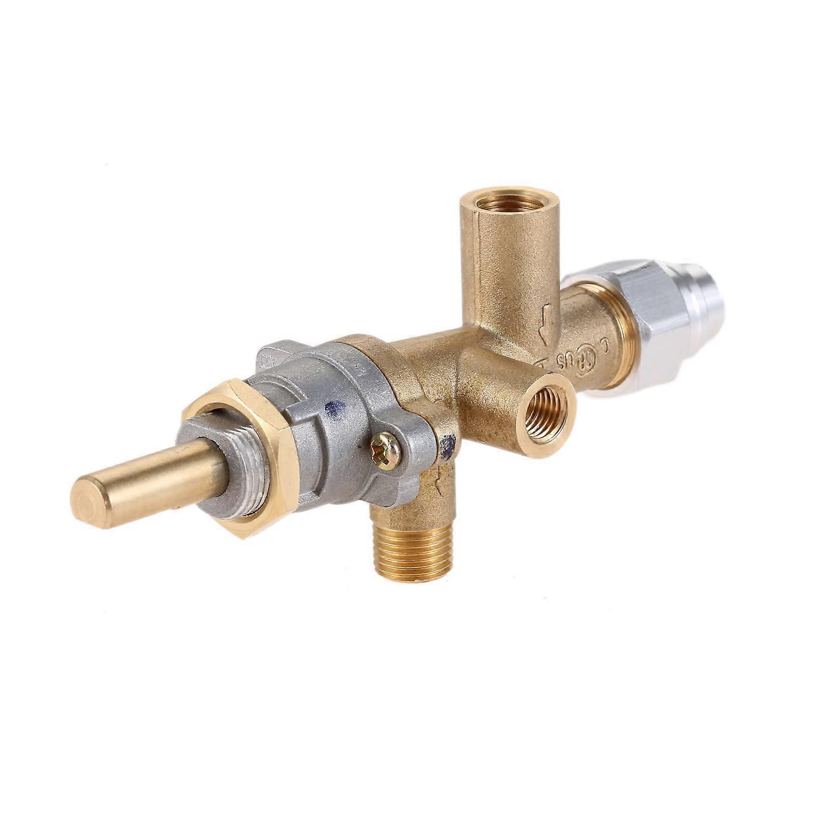 Main Control Valve, Safety Brass, For Patio Heaters With Pilot Port, LowPressure Gas Patio Burner Connection