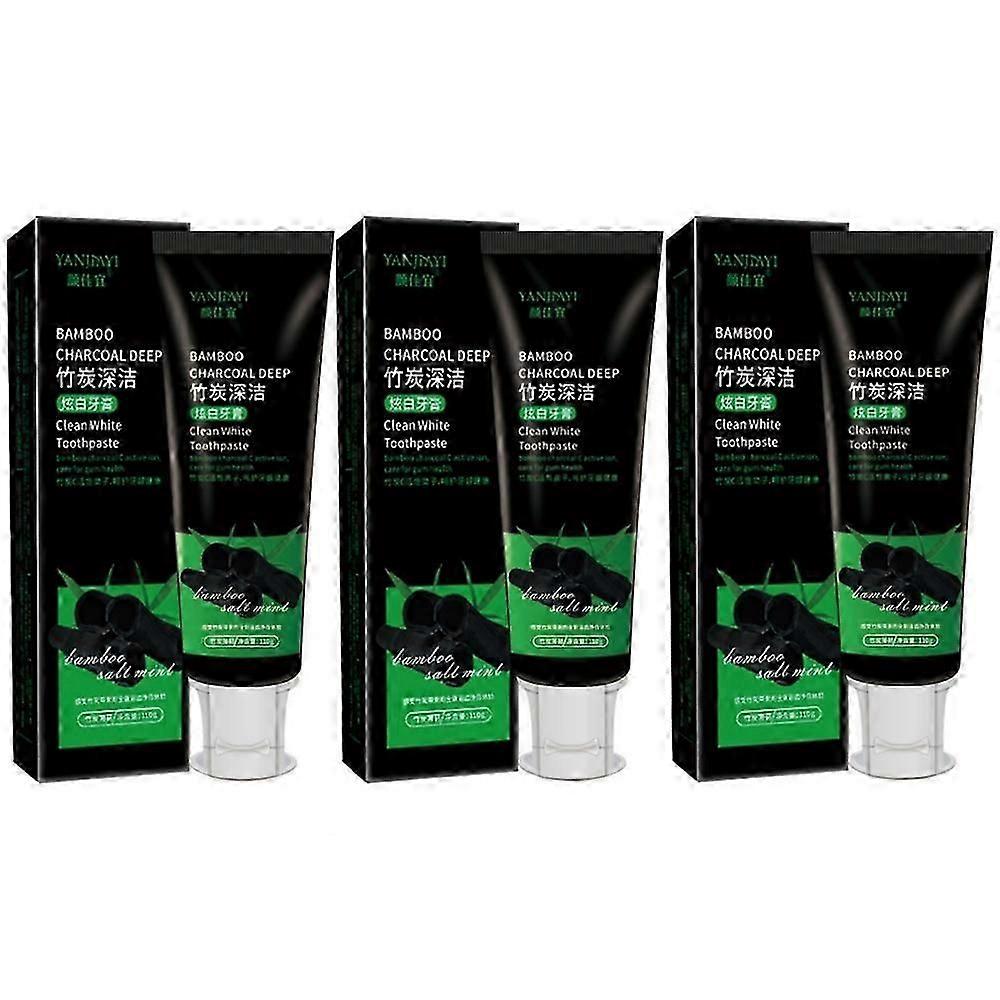 1-3pcs Activated Carbon Bamboo Charcoal Toothpaste 100g