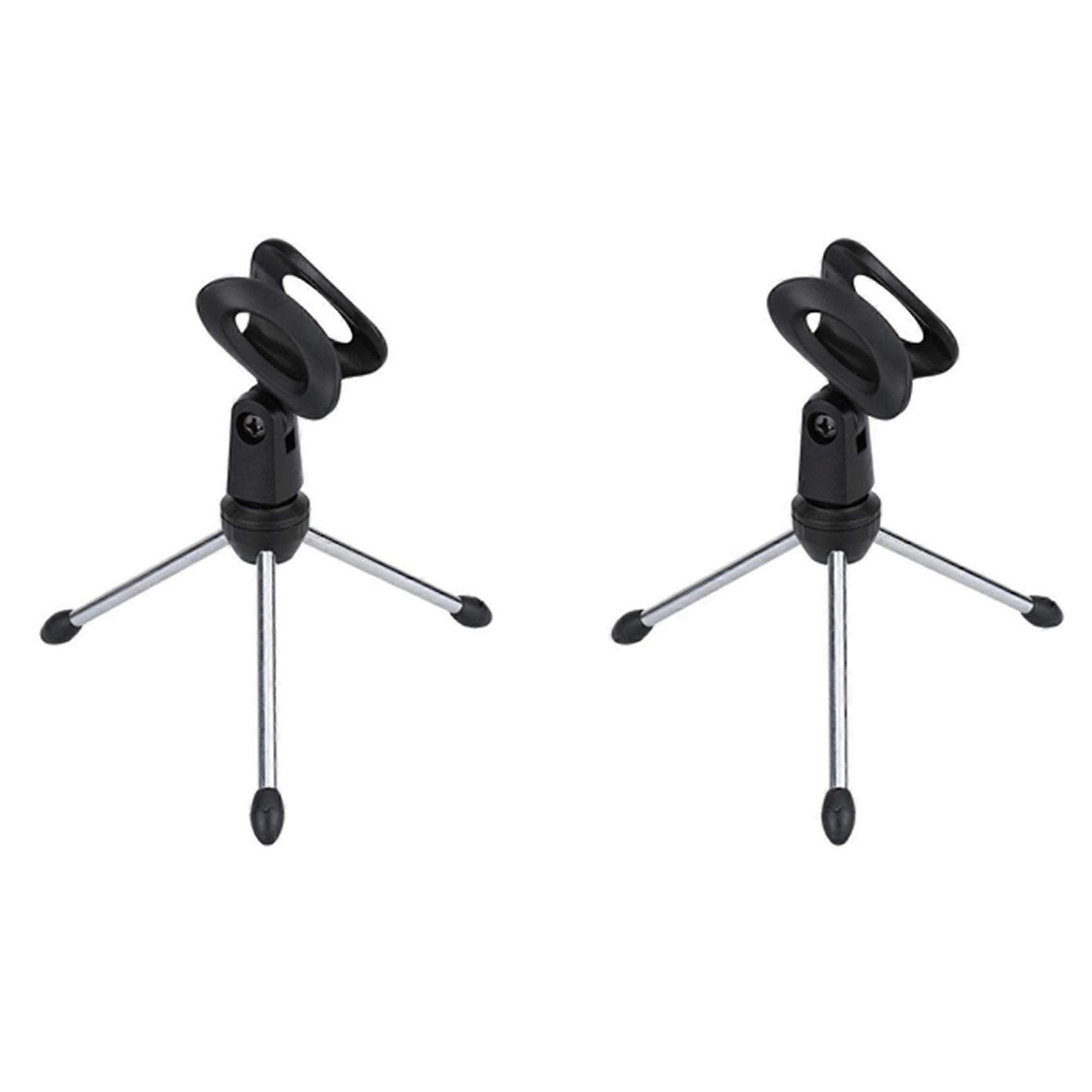 2X Detachable Foldable Portable Angle Adjustable Tripod Table Desktop Mic Miniphone Stand Holder Bracket