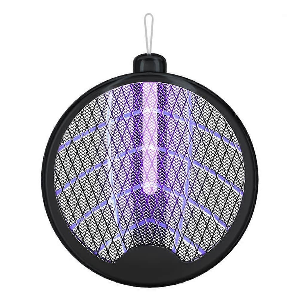 Electric Mosquito Swatter with LED Light, 3000V USB Rechargeable Foldable Bug Zapper for Flies