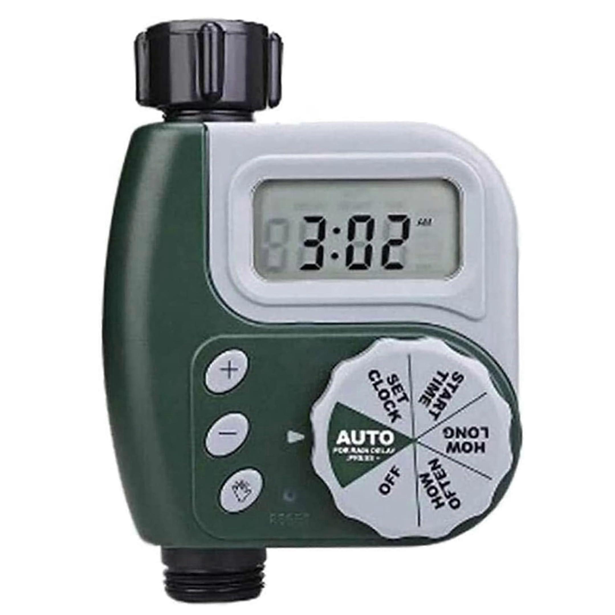 Garden Water Timer with Custom Watering Schedule, IP65 Waterproof and LeakProof, Large LCD Display