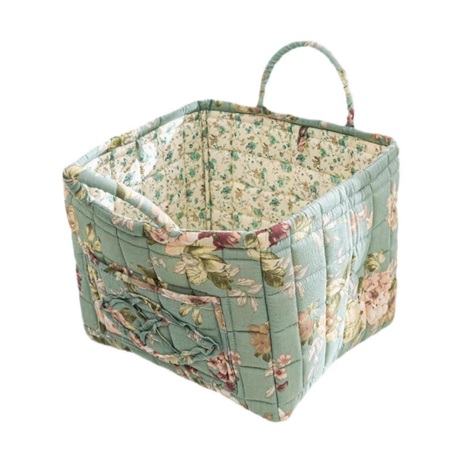 Foldable Cotton Storage Basket for Laundry, Snacks, Clothes, Keys, Versatile Home Organizer