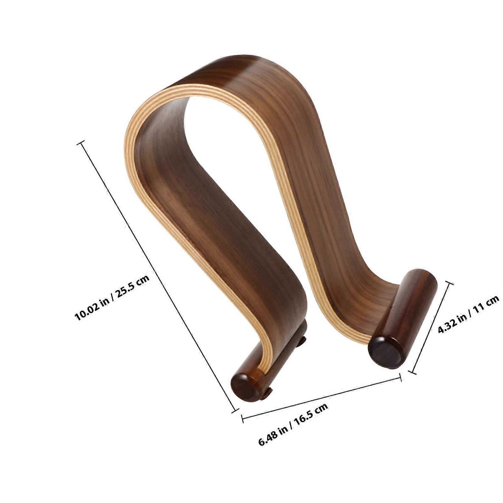 Headset Hanger Walnut Wood for Display U Shape Headphone Stand