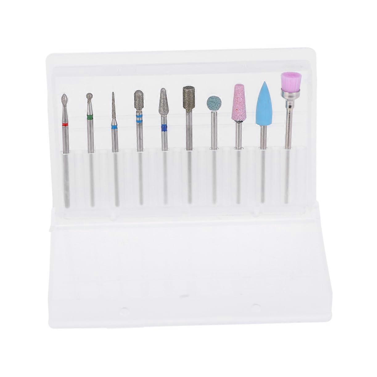 Professional Tungsten Steel Nail Drill Bits Set for Precise Shaping Manicure Pedicure with Case