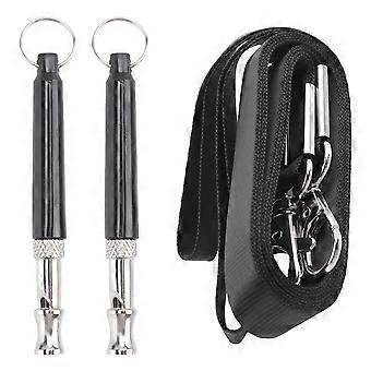 2 Pieces of Ultrasonic Dog Whistle Stop Barking with Adjustable Tone Mute Ultrasonic Dog Training Whistle with Lanyard