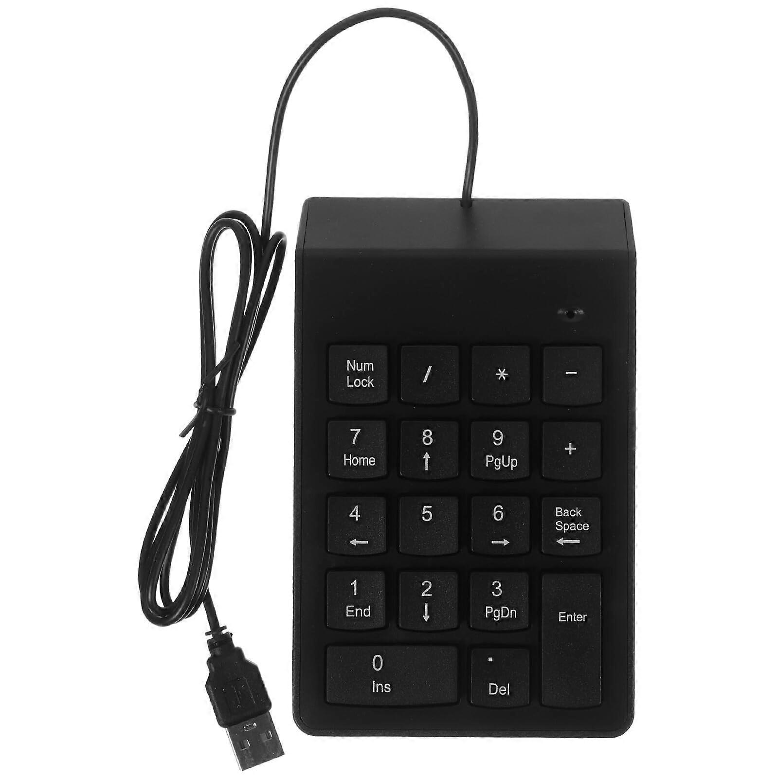 USB Wired Mechanical Numeric Keypad with Durable 19 Keys for Laptop PC Financial Data Entry