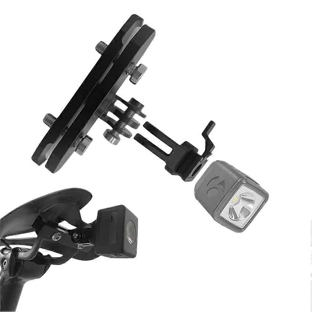 Bike Light Mount Aluminum Headlight Bracket Secure Easy Saddle Installation Black for Trek Frames