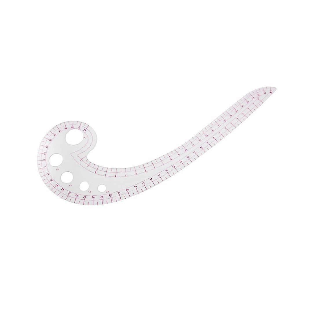 Sewing Ruler with Flexible Curve Design, Clear Metric Scale, Plastic Comma Shaped Tailor Ruler