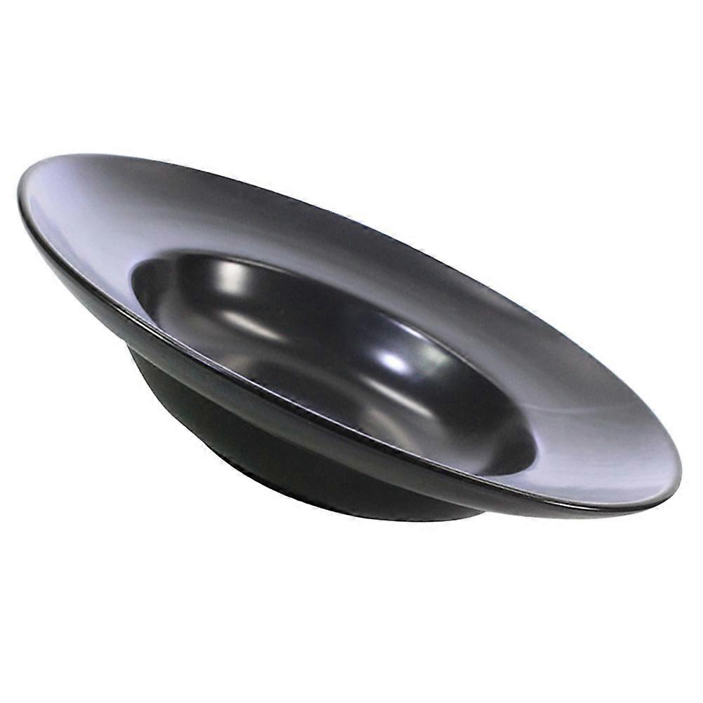 Black Ceramic Salad Dish for Pasta Serving 1 Multi-Use Kitchen Plate