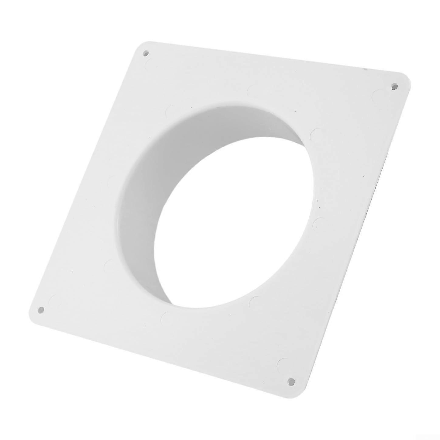 150mm Plastic HVAC Duct Connector Flange for Secure Ventilation, Square Fitting for Bathroom Fan