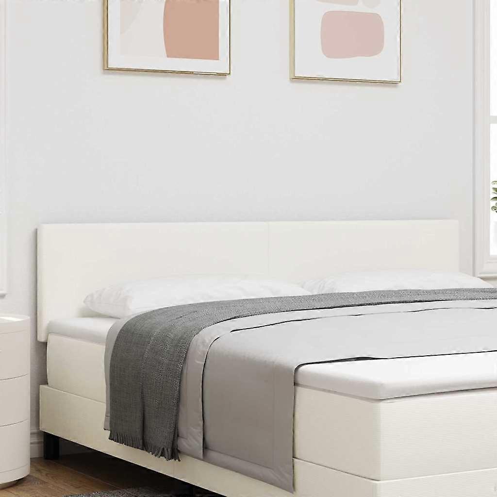 LED Kopfteil mit LED-Lichtleisten Creme 180 cm Polyester