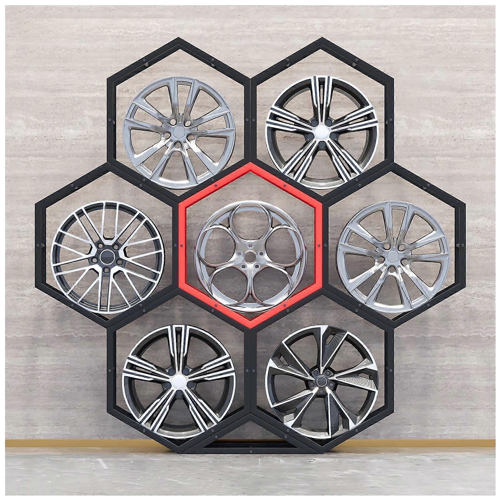 Heavy Duty Stackable Wheel Display Stand for Garage Storage, 7 Frames 1 Base