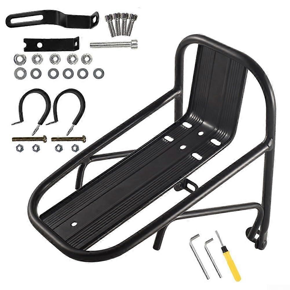 Bike Front Rack Aluminum Carrier for Disc Brake Bikes BasketCompatible Triangular Support