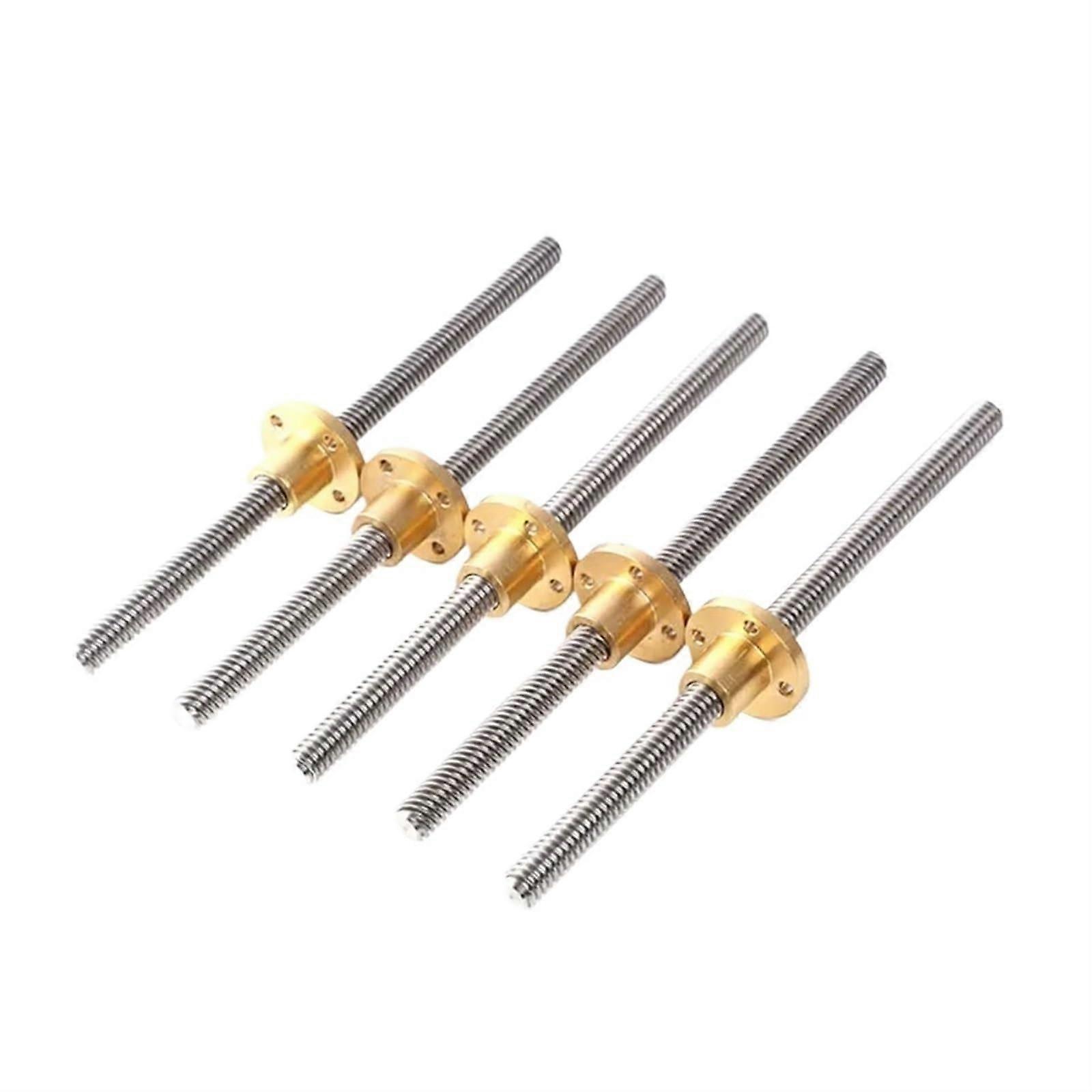 3D Printer T8 Lead Screw 150mm 8mm OD 2mm Pitch with Brass Nut for Precise Linear Motion