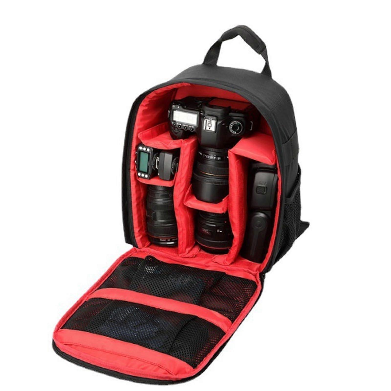 Waterproof Hiking Camera Backpack with Quick Access, Lightweight DSLR Photography Bag Red