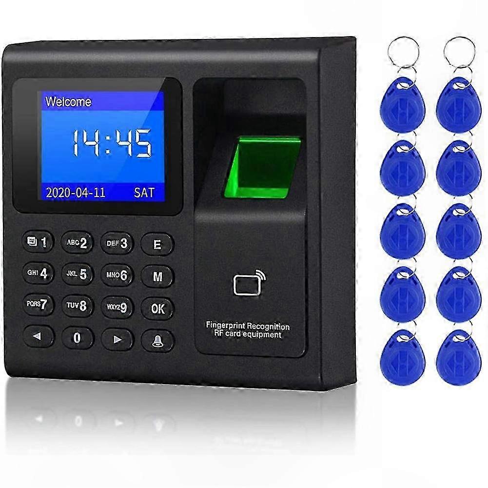 Electronic Access Control System with RFID Keypad and Fingerprint Scanner USB Time Clock for Attendance Management